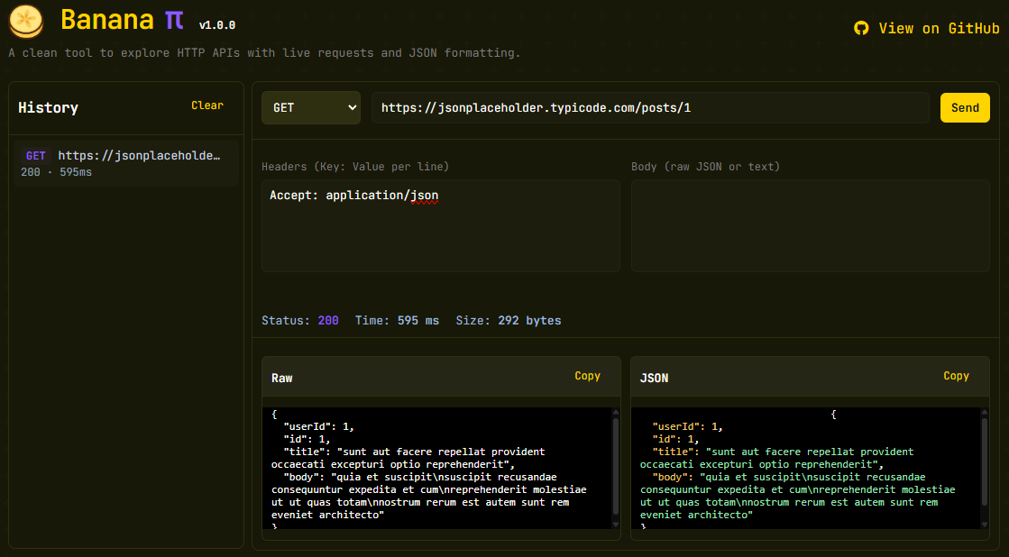 banana-pi API visualizer interface
